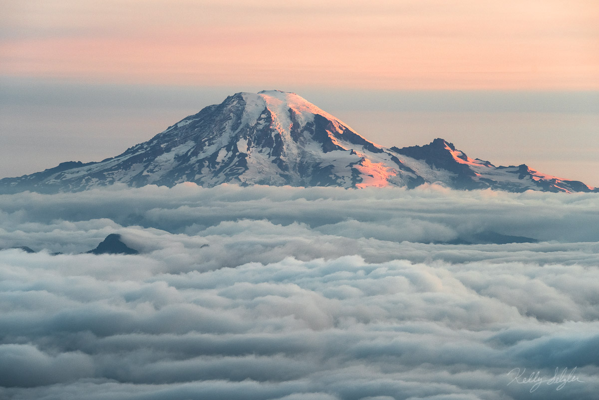 Heading up the North Ridge of Mt. Adams at sunrise left me awestruck as I kept stopping to take in my surroundings. Mt. Rainier...