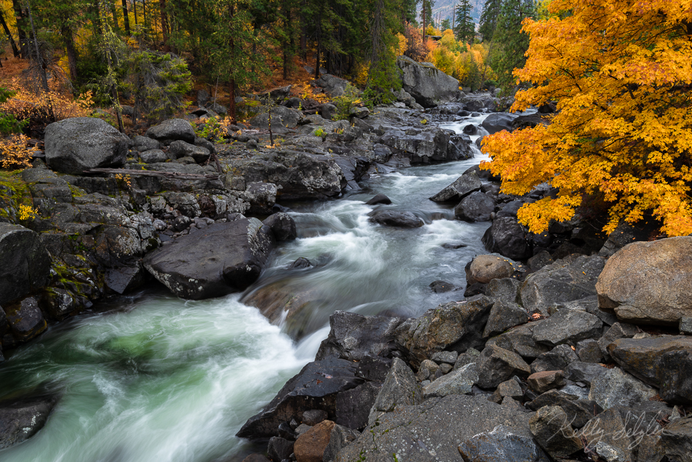 I love this area in the fall. The colors are so vivid and the rushing water is just magical.