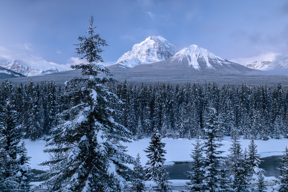 Blue hour in the Canadian Rockies.