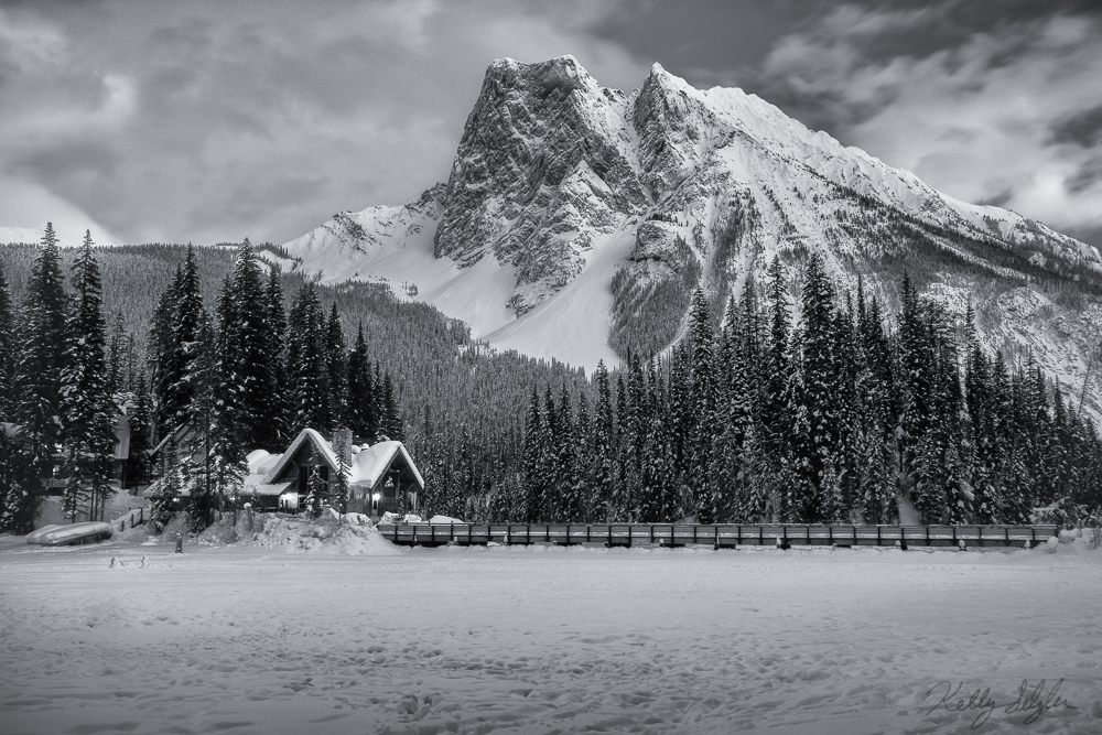 I loved this winter scene, especially when I loaded this image onto my computer and saw the two snowmen close to the lodge. I...