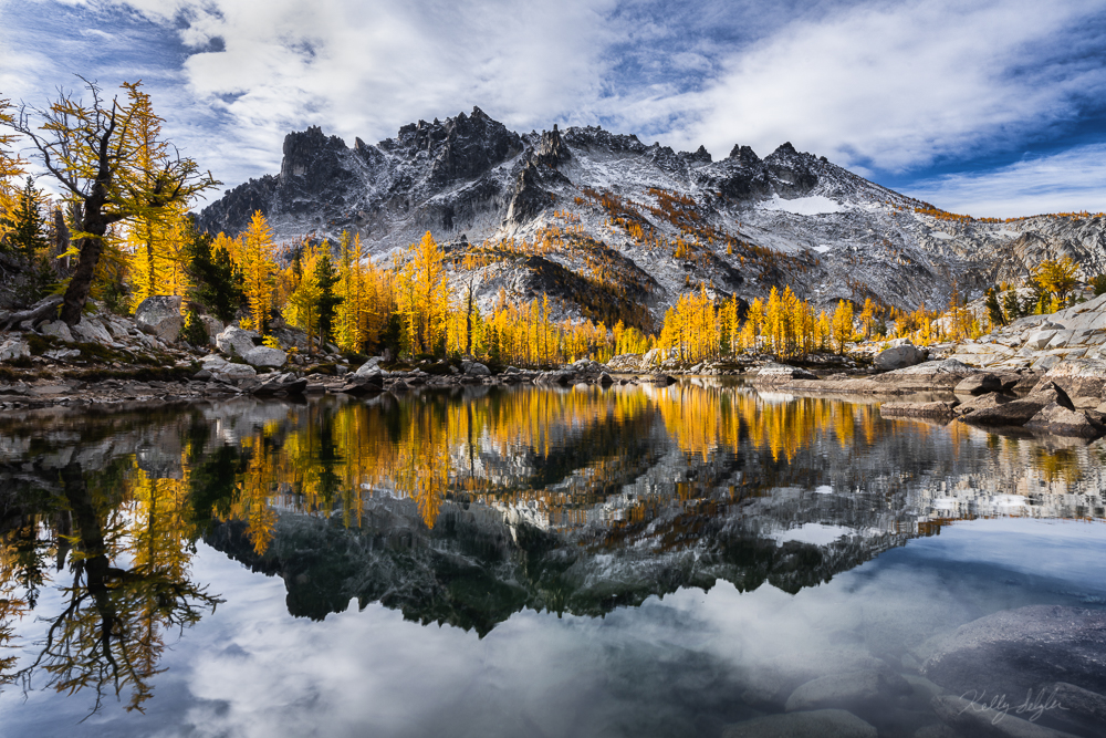 I've been to this spot several times for photography, but this time was my favorite. The larches were in their prime, the lake...